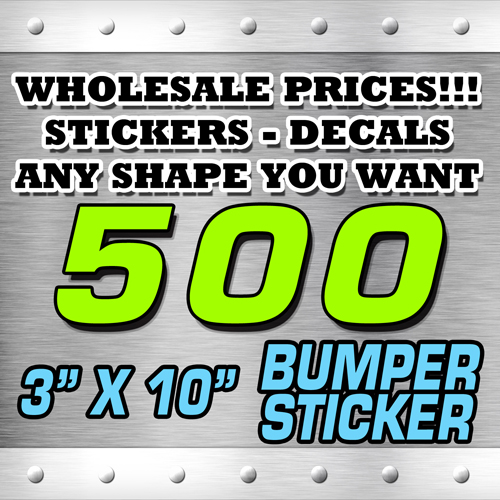 500 BUMPER STICKER 3X10 copy